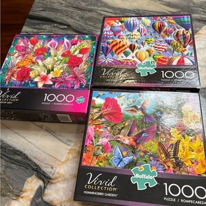 Buffalo Puzzles  Vivid Collection 1000 piece set of 3